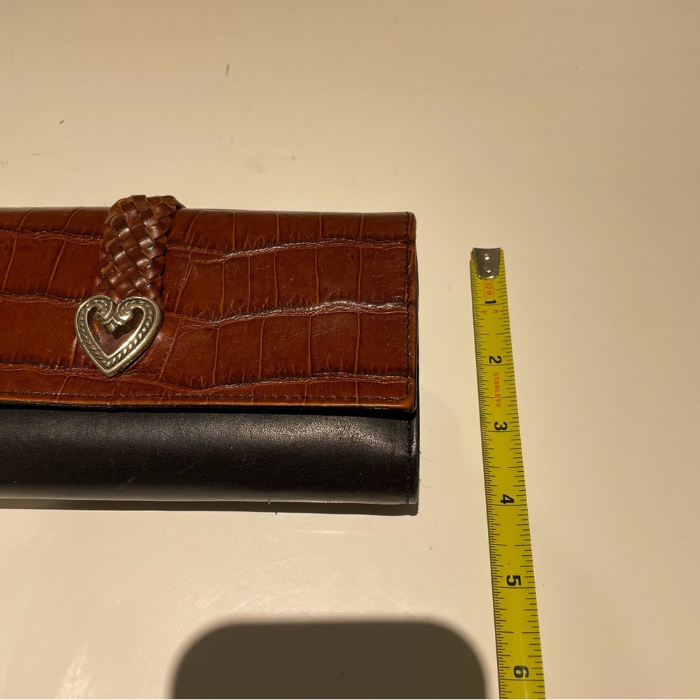 Brighton Women’s Large Croc Print Tri Fold and Black & Brown Wallet - Picture 13 of 14